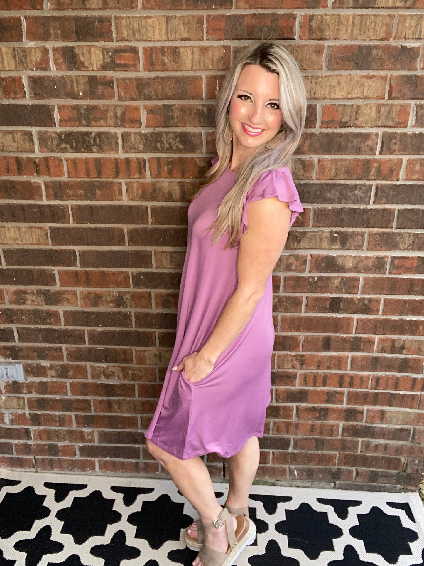 No Worries Dress in Lilac