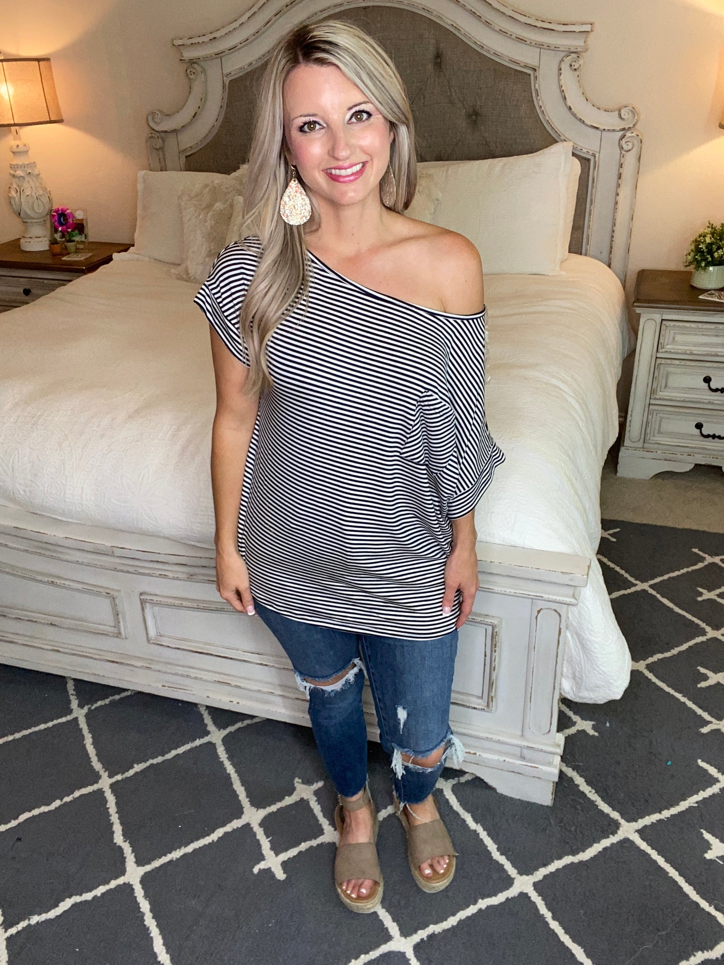 The Boardwalk Top in Navy