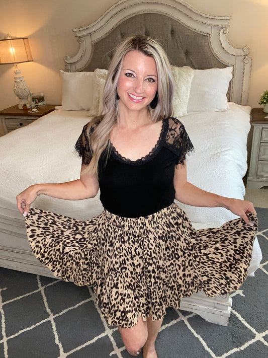 Playful Animal Mini Skirt