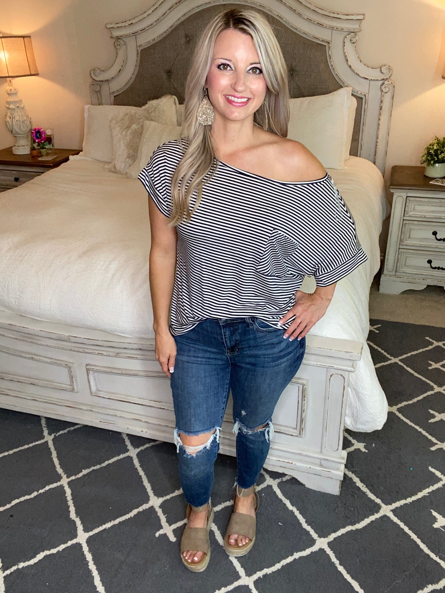 The Boardwalk Top in Navy