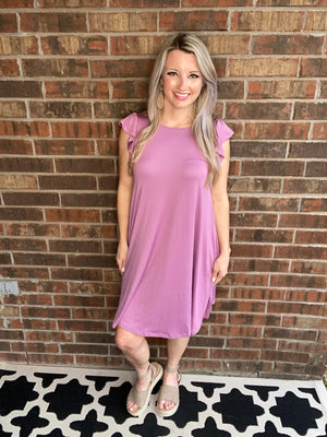 No Worries Dress in Lilac