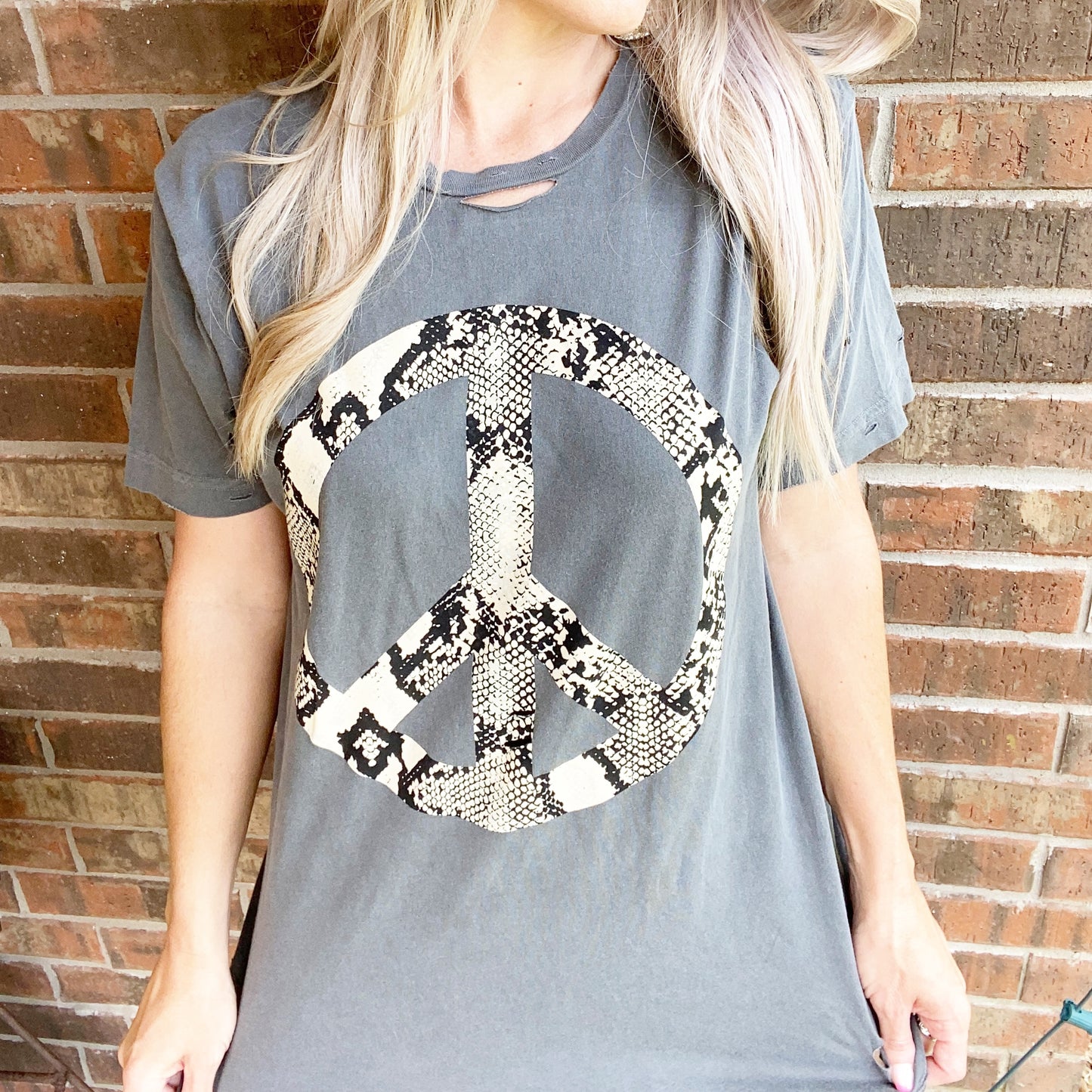 Distressed Peace Tee