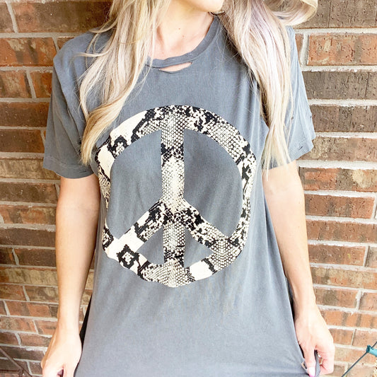 Distressed Peace Tee