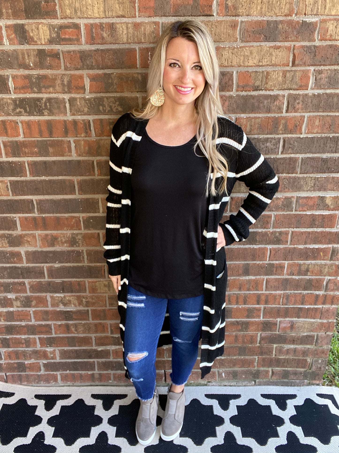 The Janessa Striped Cardigan