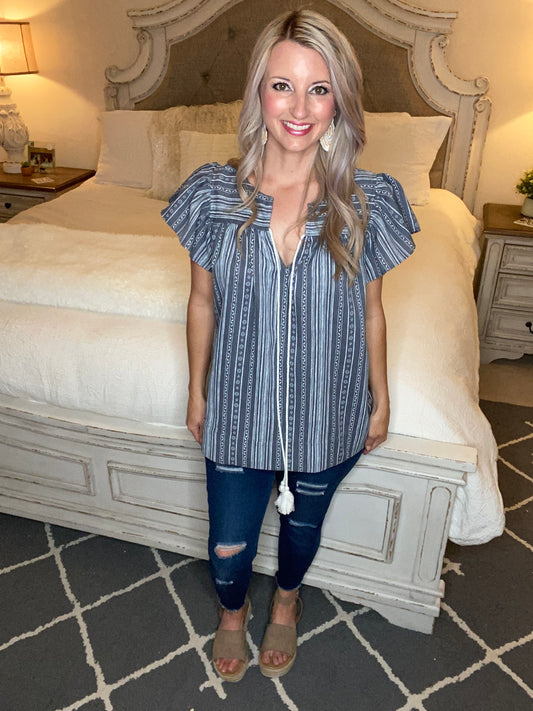 Classic Printed Blouse
