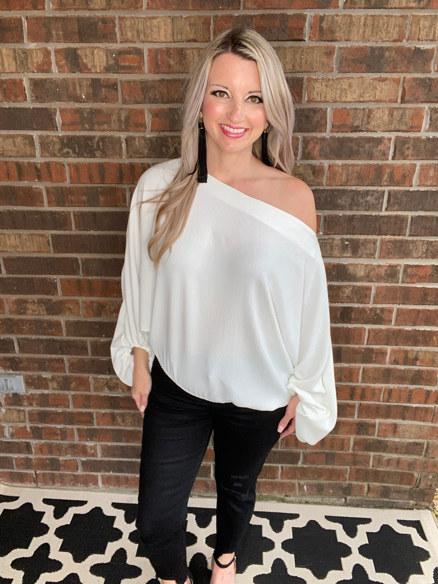 Off My Shoulder, Off My Mind Blouse
