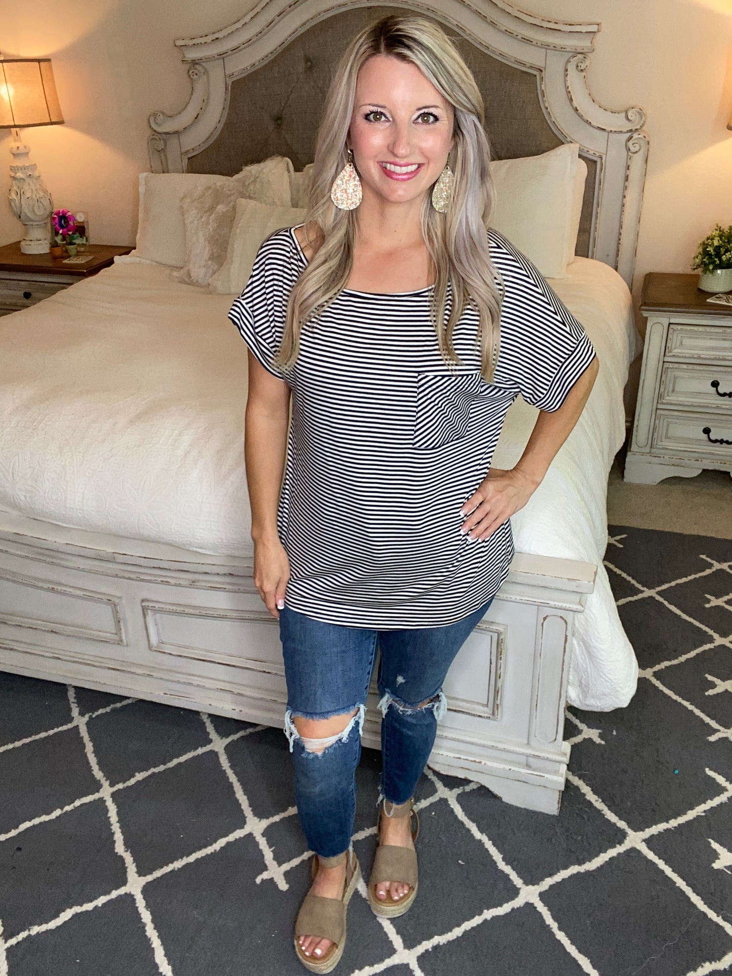 The Boardwalk Top in Navy