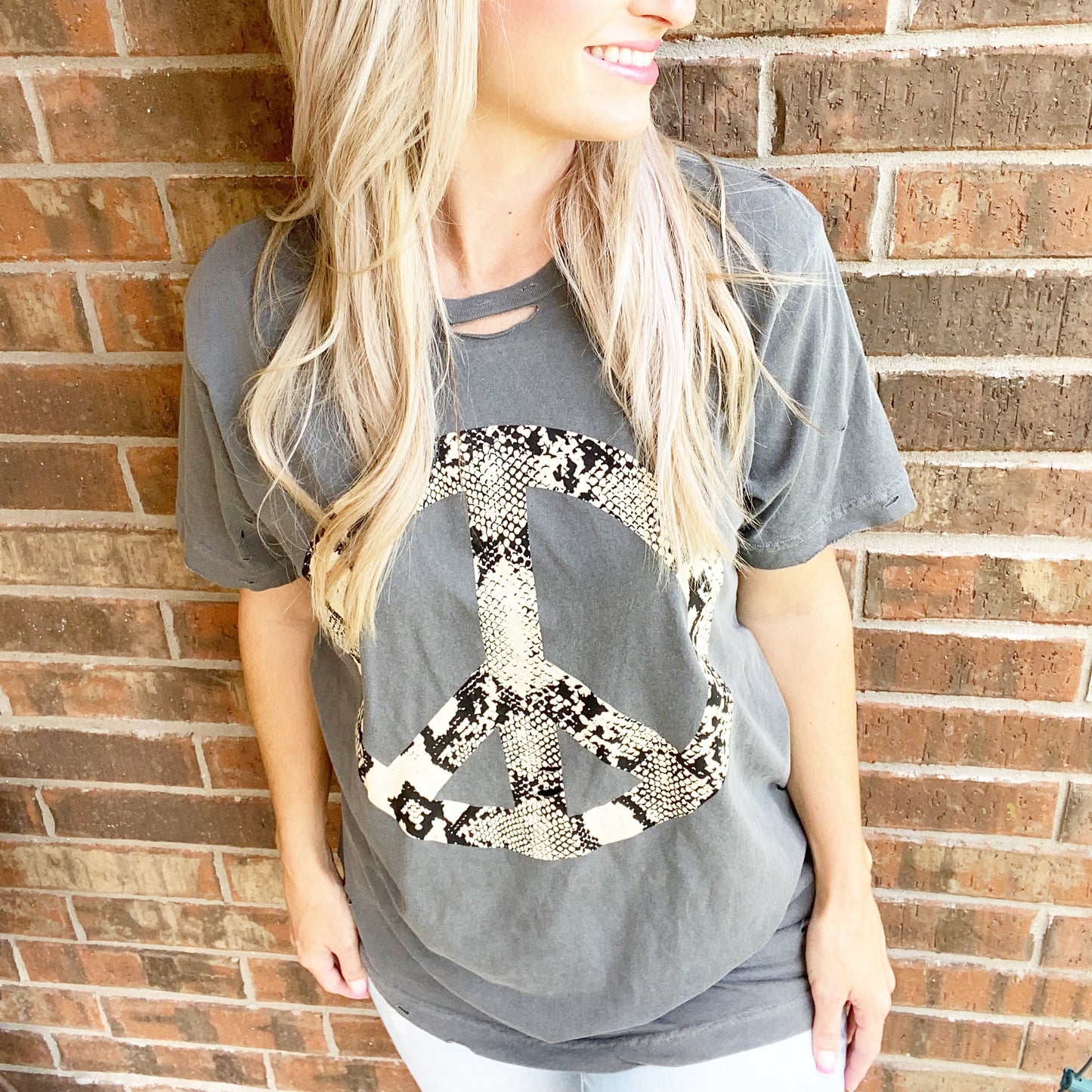 Distressed Peace Tee