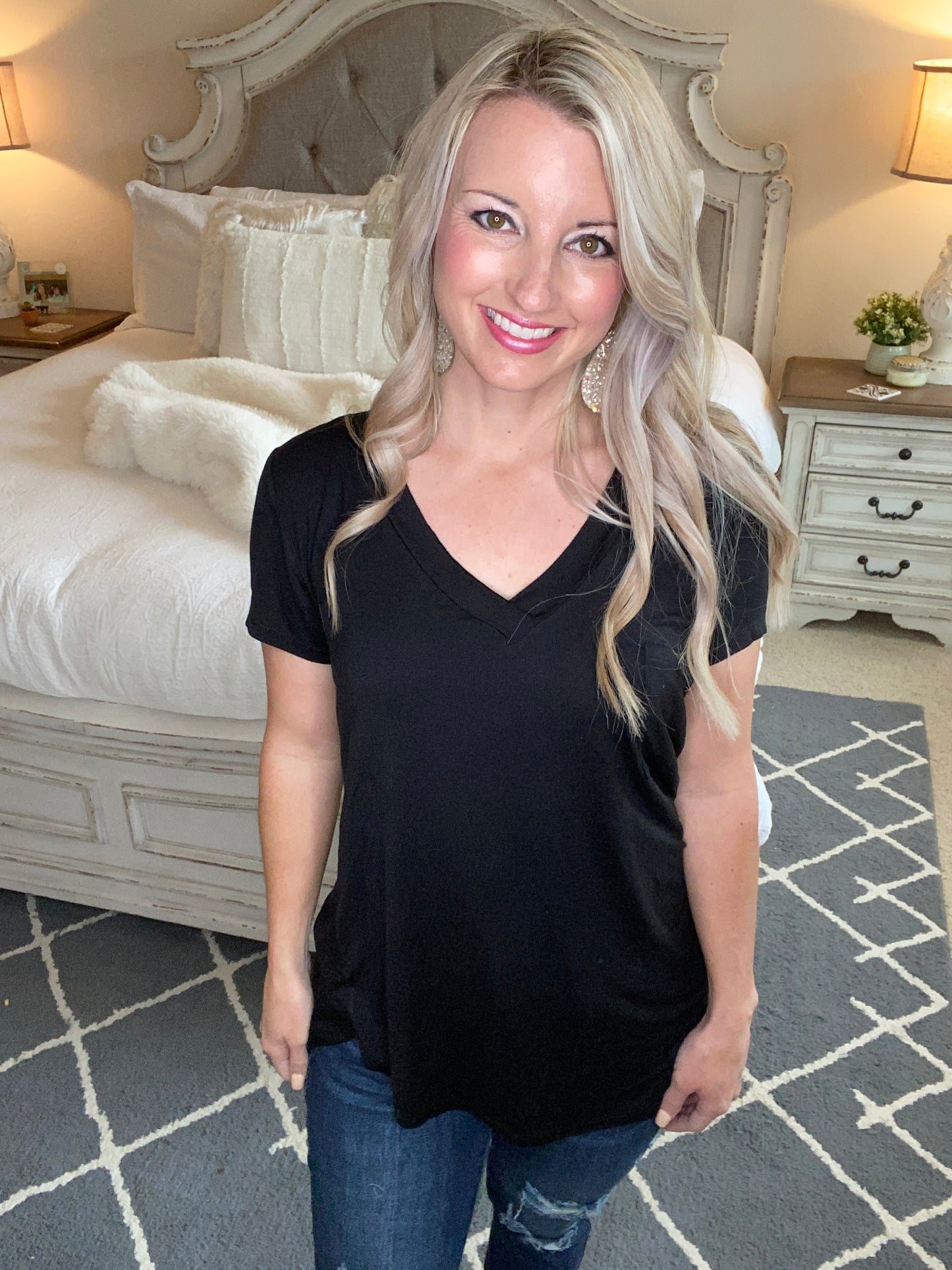 Gotta Love A Chest Pocket Tee in Black