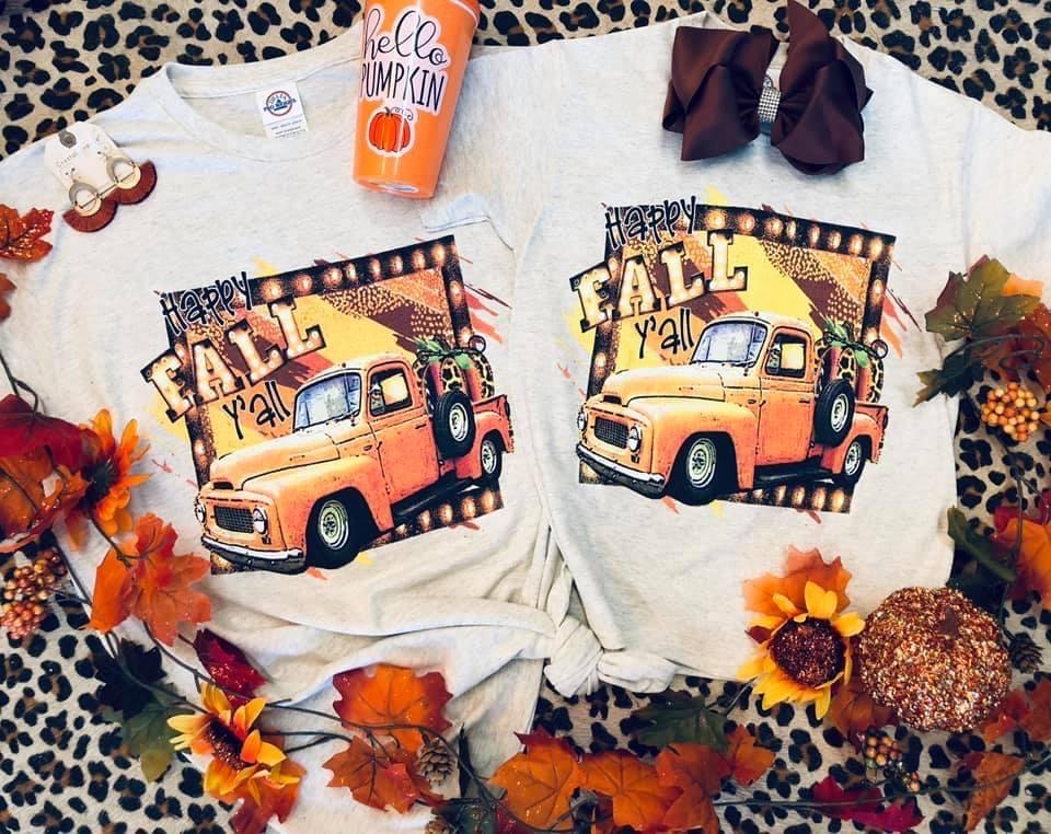 Happy Fall Y’all Truck Mommy & Me Tee