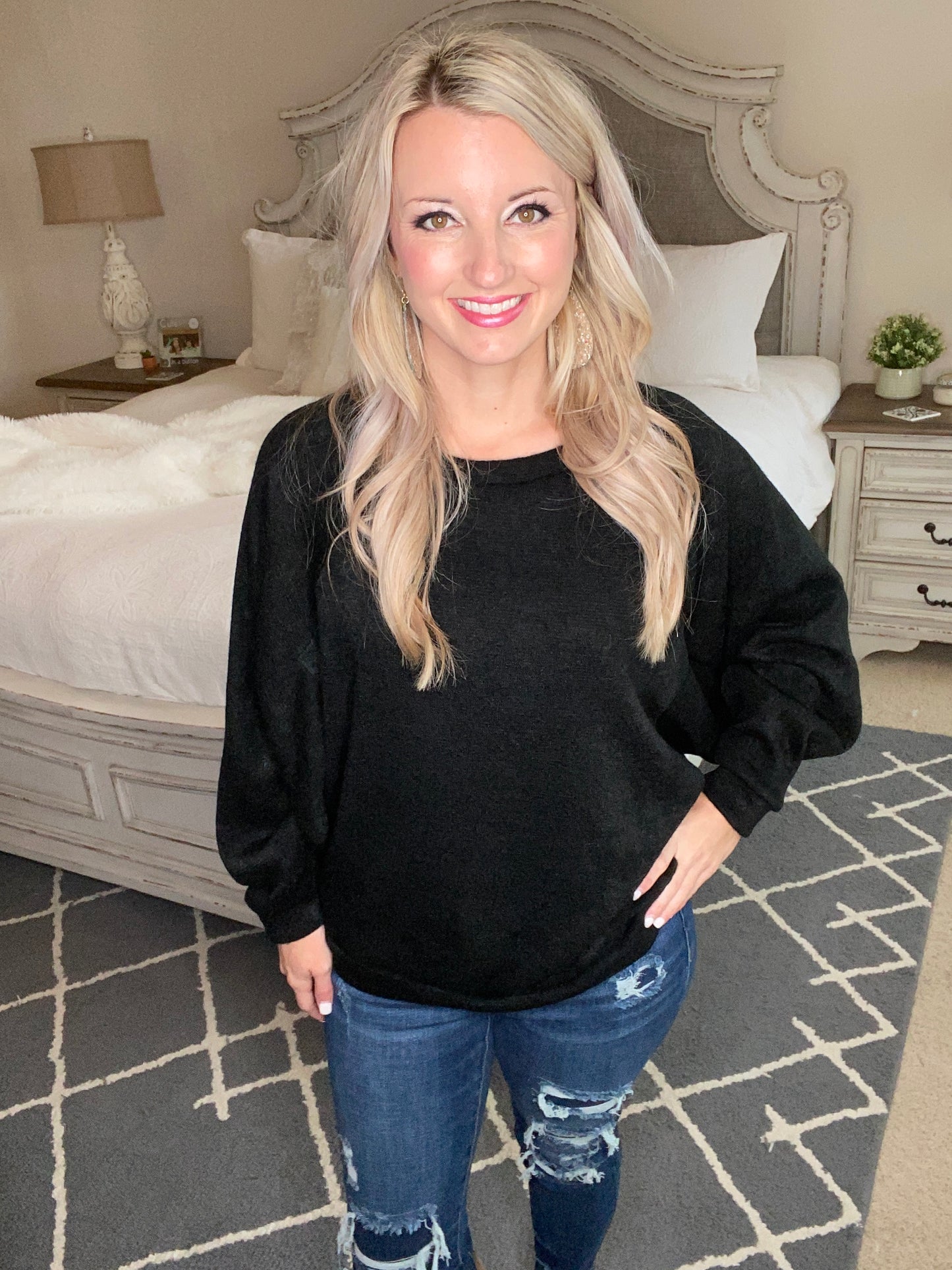 Simple Sass Top in Black