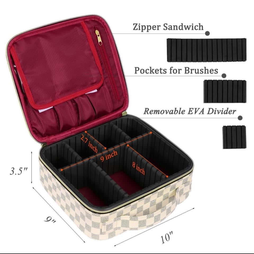 Professional Cosmetics Case with Dividers