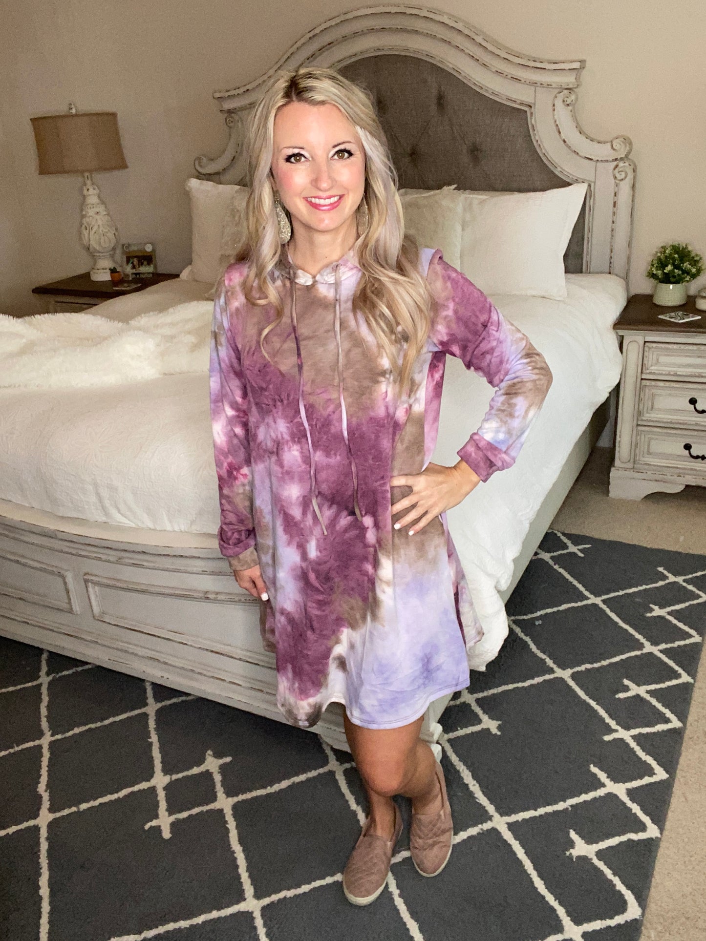 Tie Dye With A Hood Dress