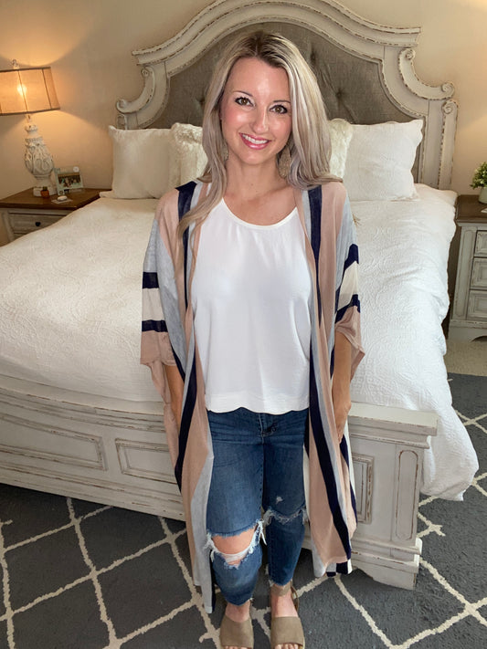 The Addison Striped Cardigan