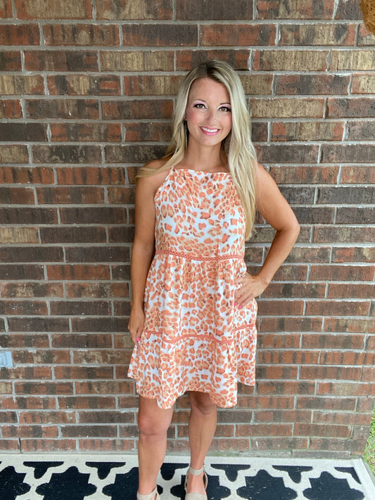 Spotty Coverage Tiered Dress