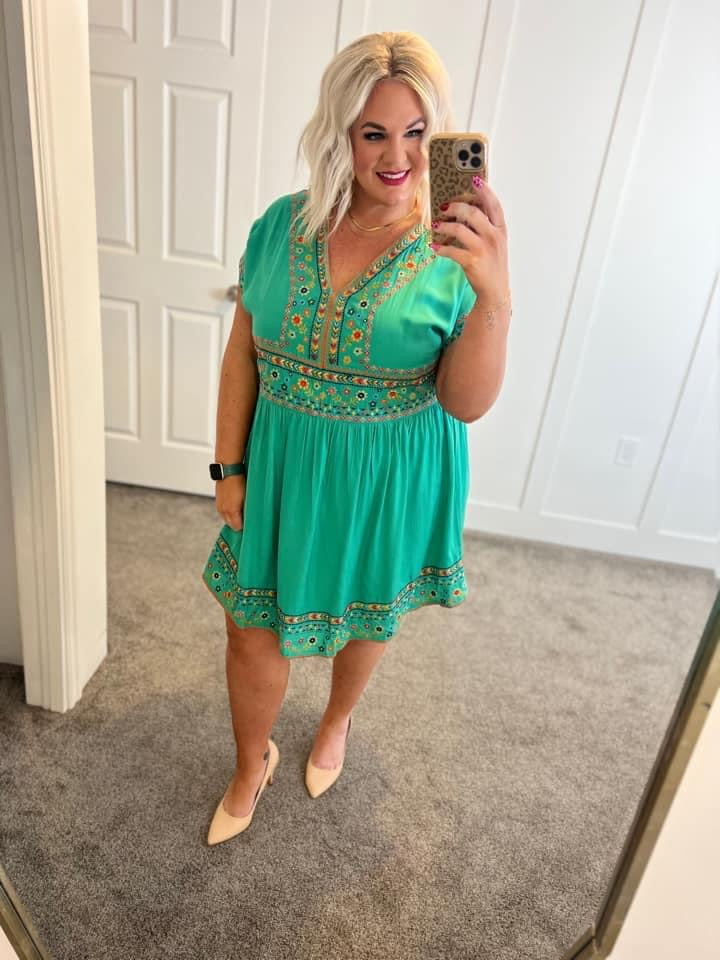Sunrise In Morocco Embroidered Dress