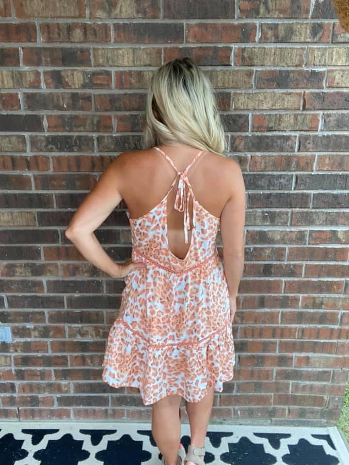 Spotty Coverage Tiered Dress