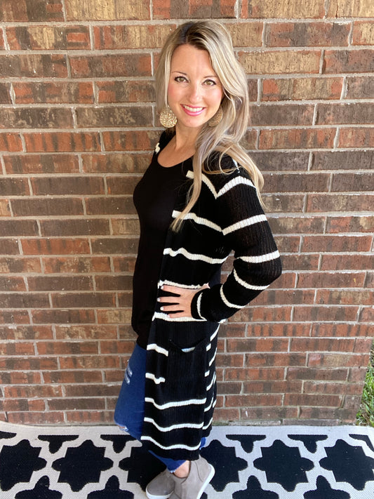 The Janessa Striped Cardigan