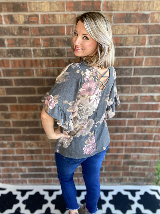 The Flirty Sleeve Floral Blouse