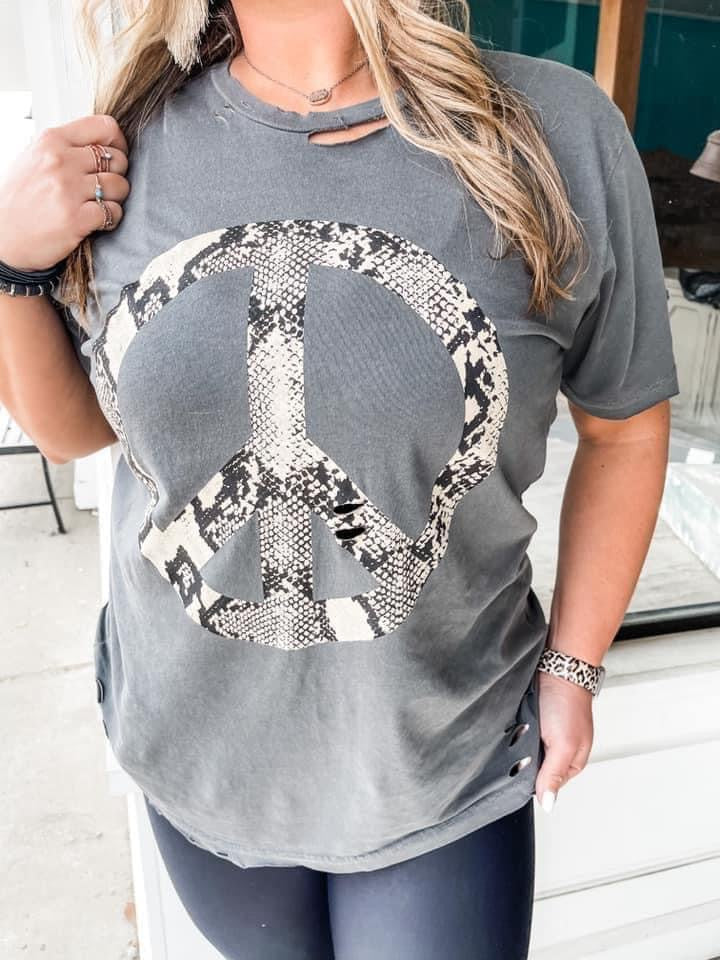 Distressed Peace Tee