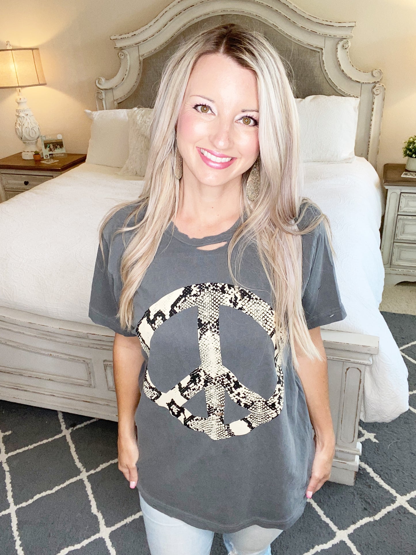 Distressed Peace Tee