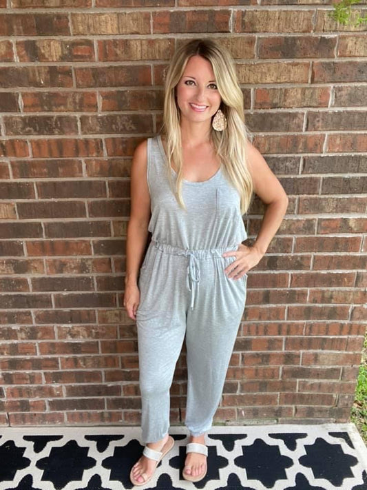 Jump In Jumpsuit In Heather Gray