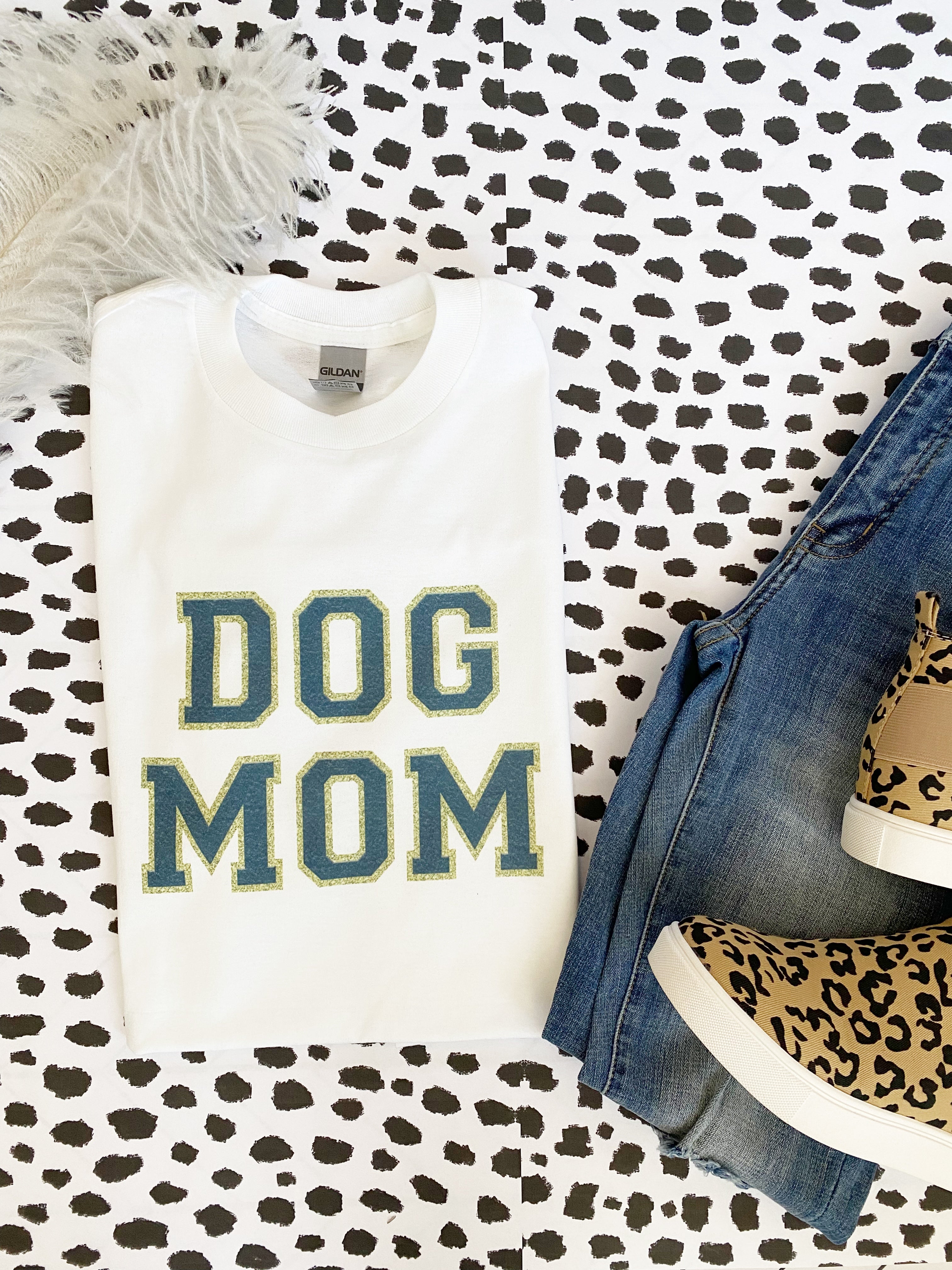 Dog Mom Letter Tee/ Sweatshirt
