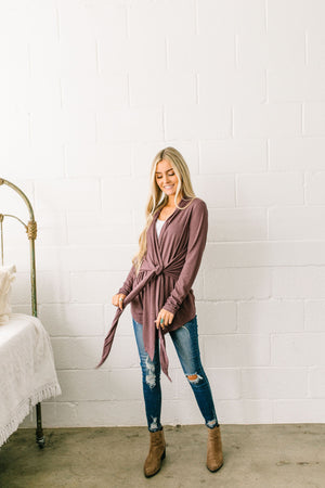 It's A Wrap Top In Plum - ALL SALES FINAL