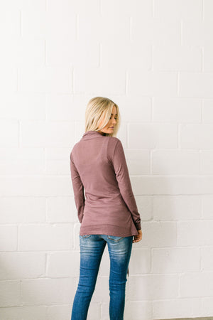 It's A Wrap Top In Plum - ALL SALES FINAL