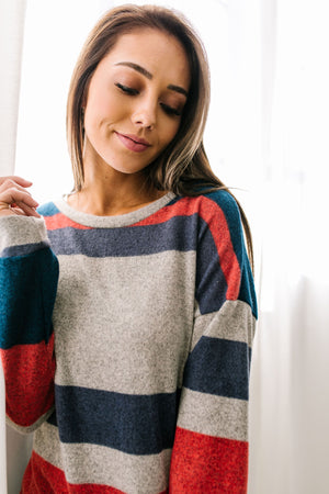 Keeping It Real Multi-Color Striped Top - ALL SALES FINAL