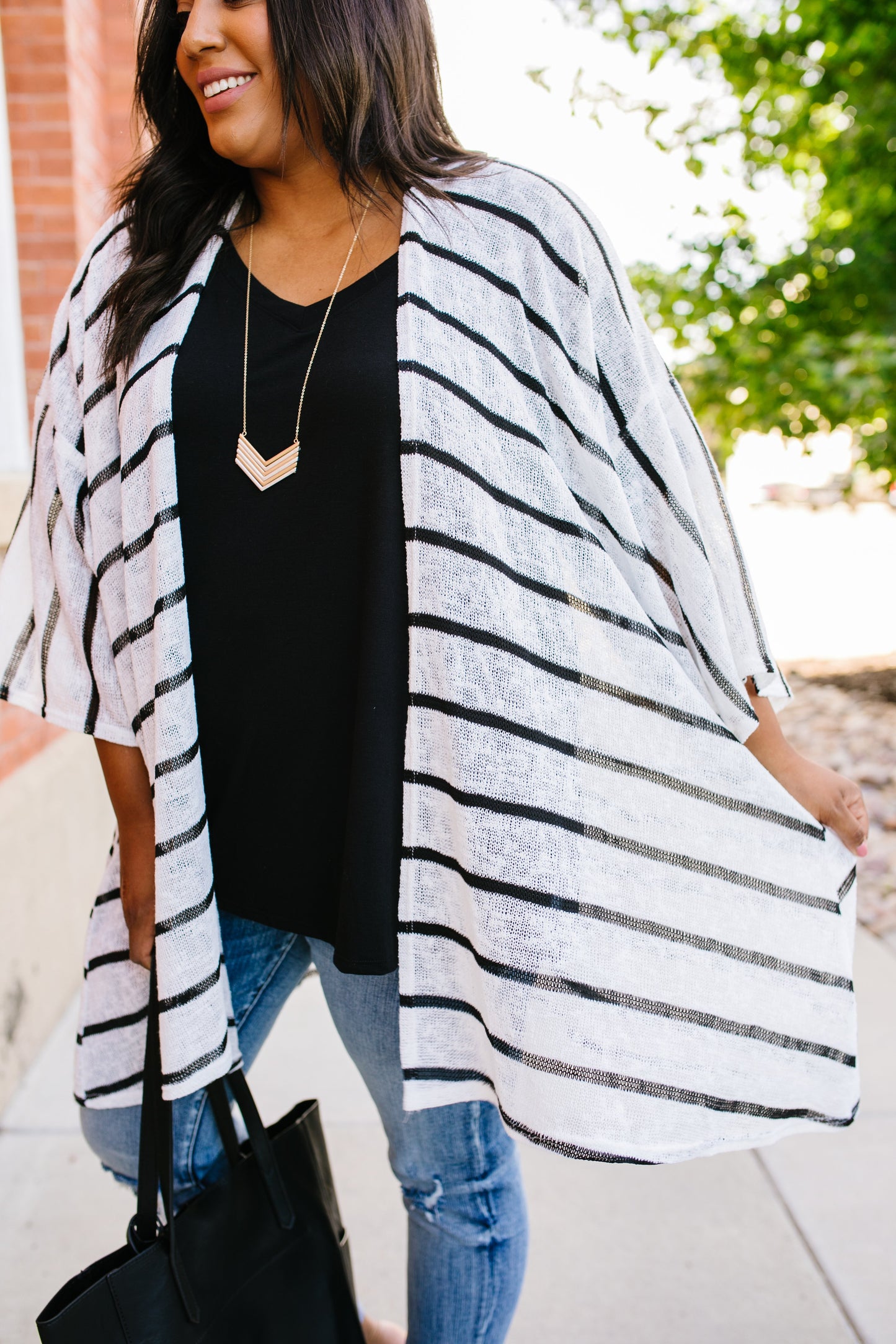 Knit Perfect Striped Cardigan