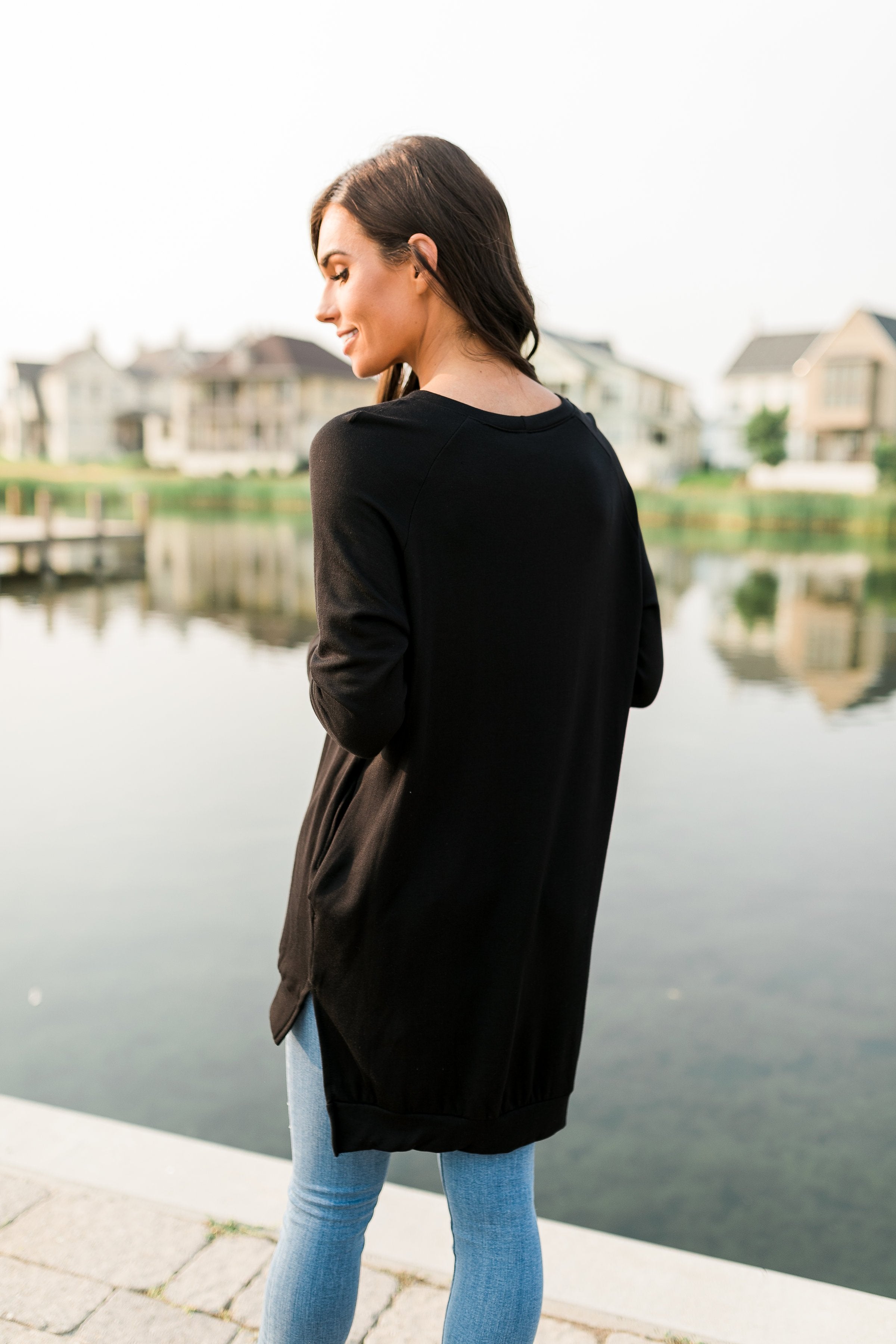 Lazy Day Tunic In Black