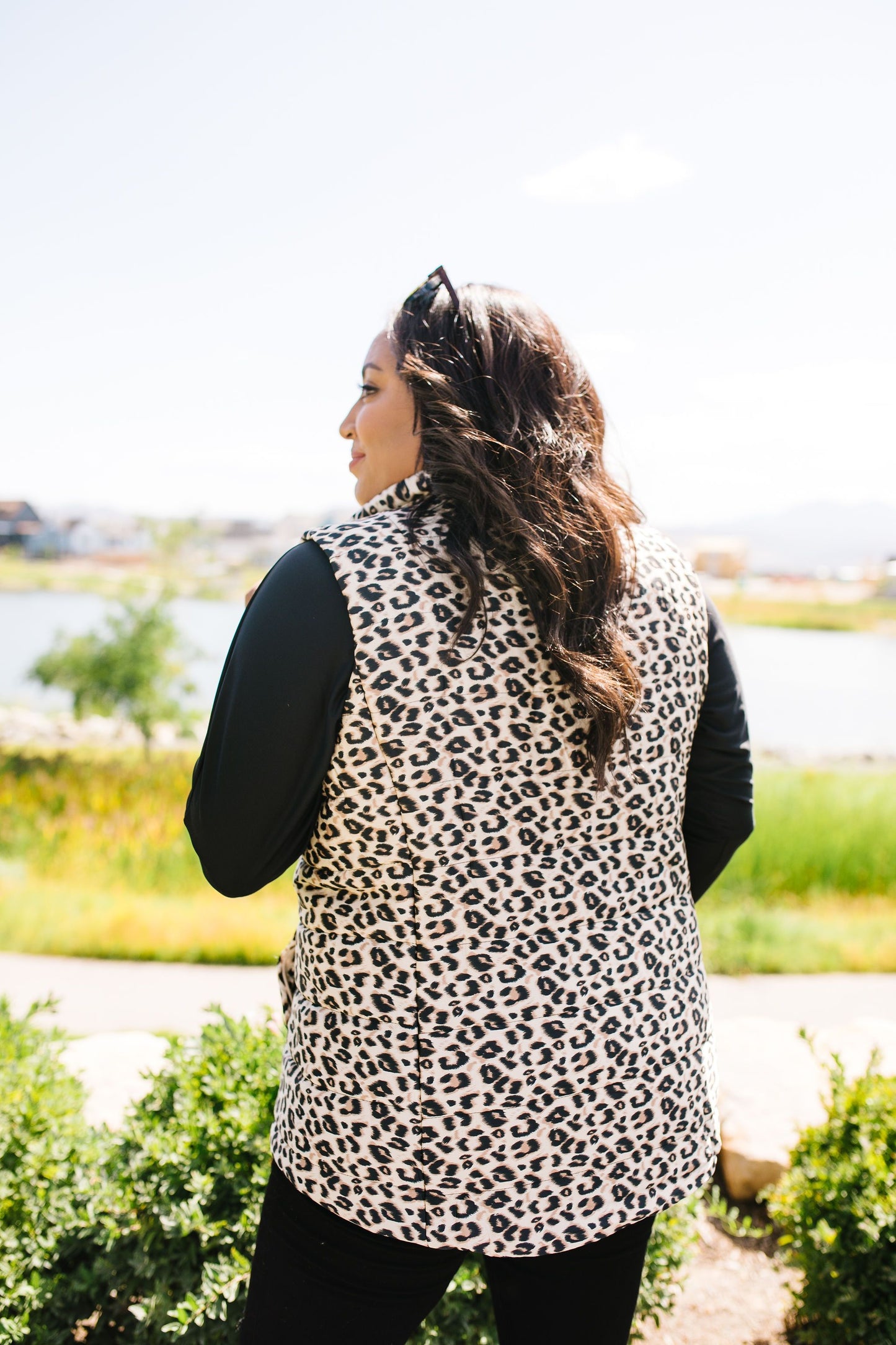 Leopard Print Puffer Vest