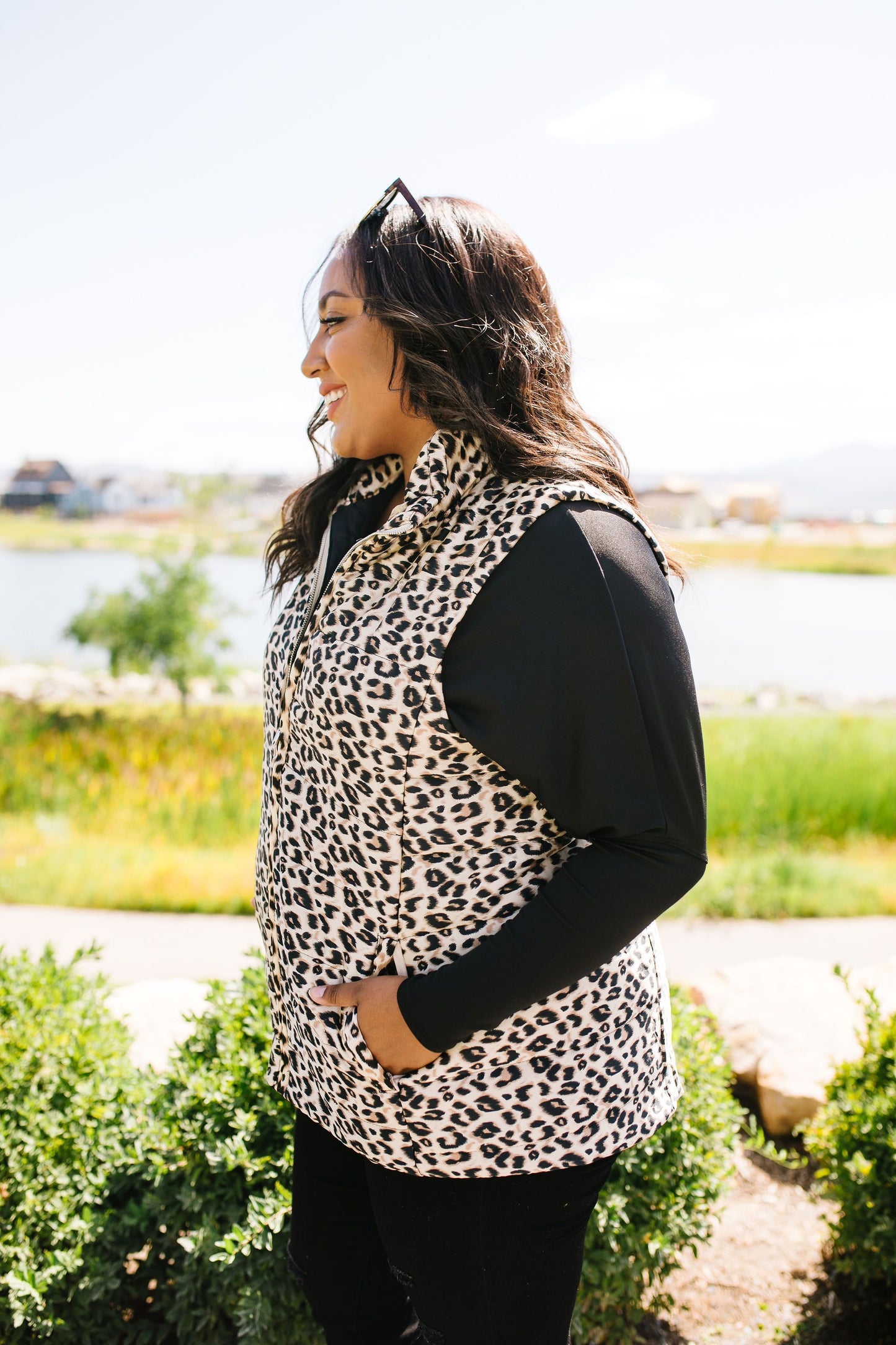 Leopard Print Puffer Vest