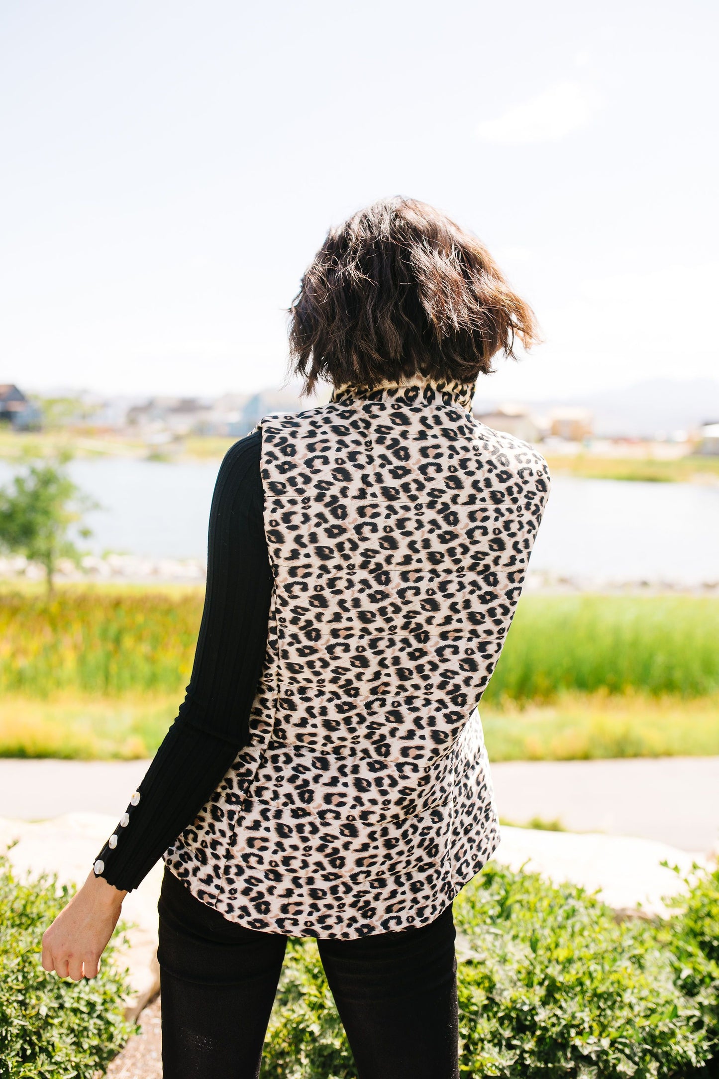 Leopard Print Puffer Vest