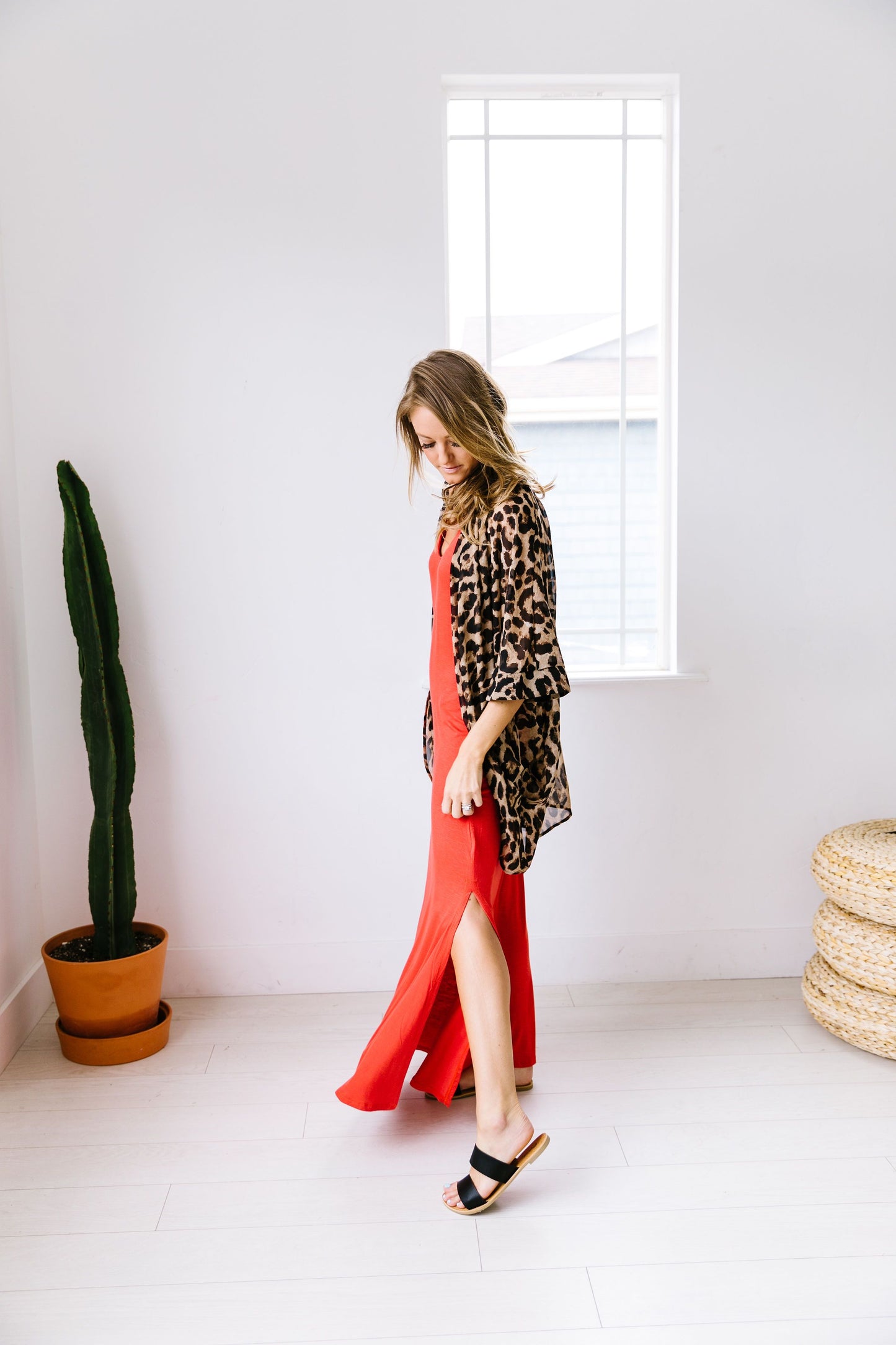 Lightweight Leopard Kimono