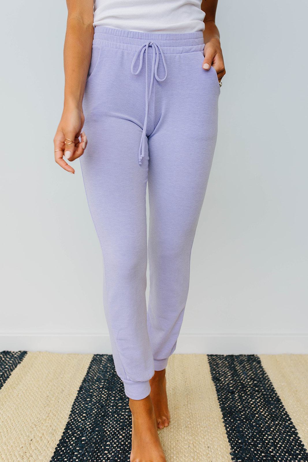 Lounging In Color Joggers In Lavender