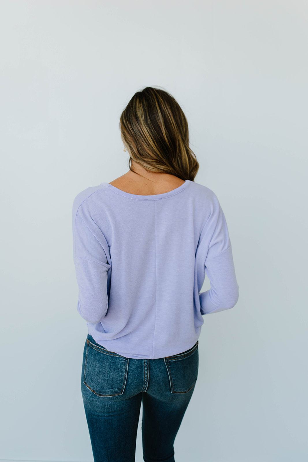 Lounging In Color Top In Lavender