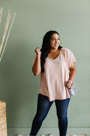 Love The Lace Top In Blush