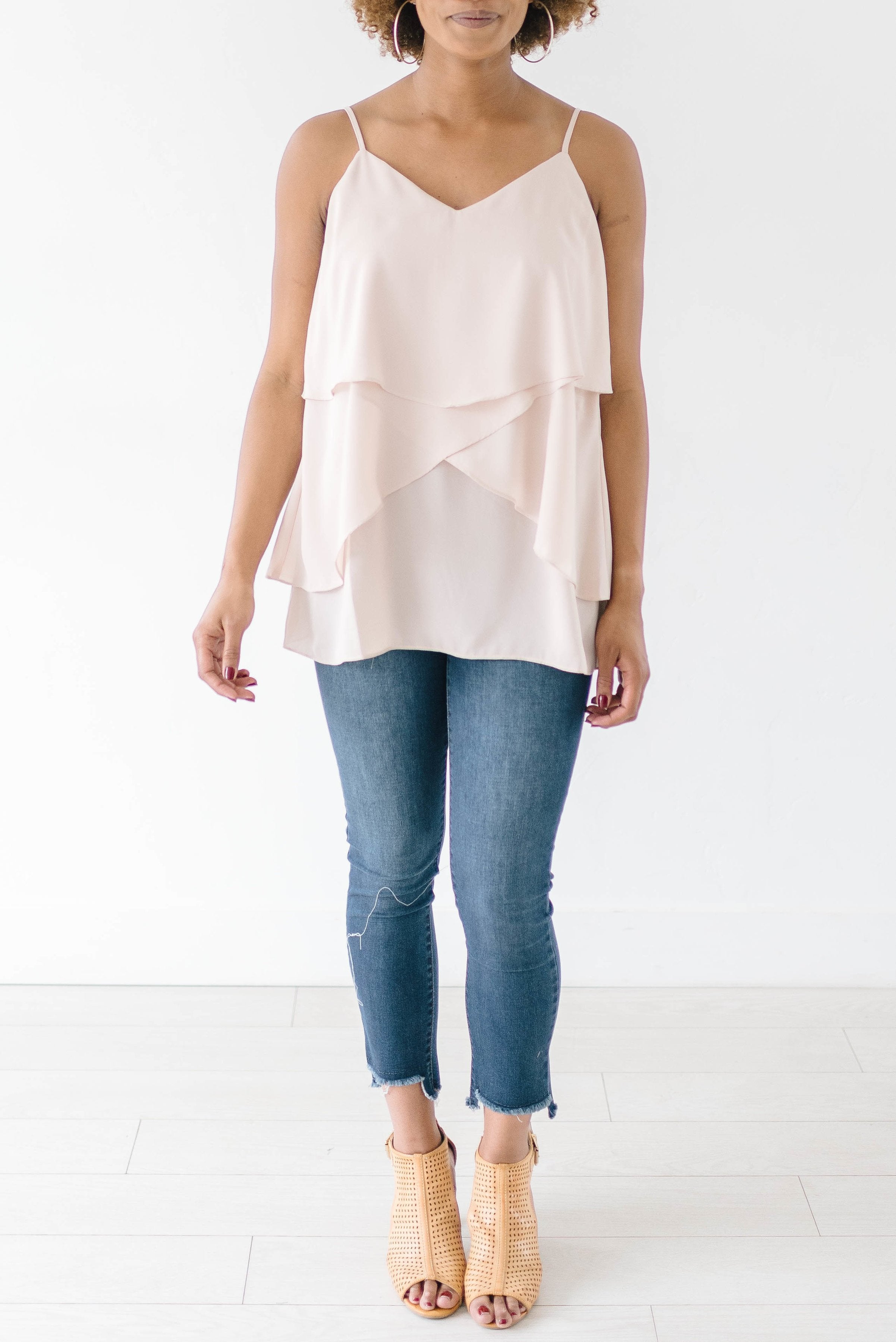 Lovely Layers Tank in Taupe
