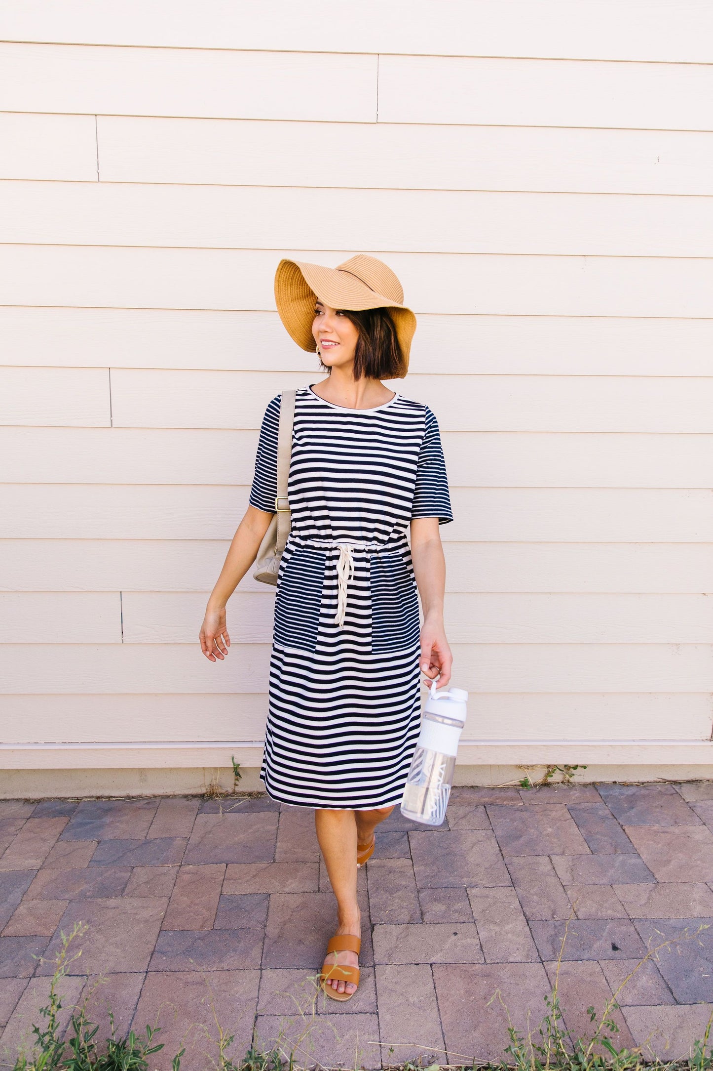 Madeline Striped T-Shirt Dress