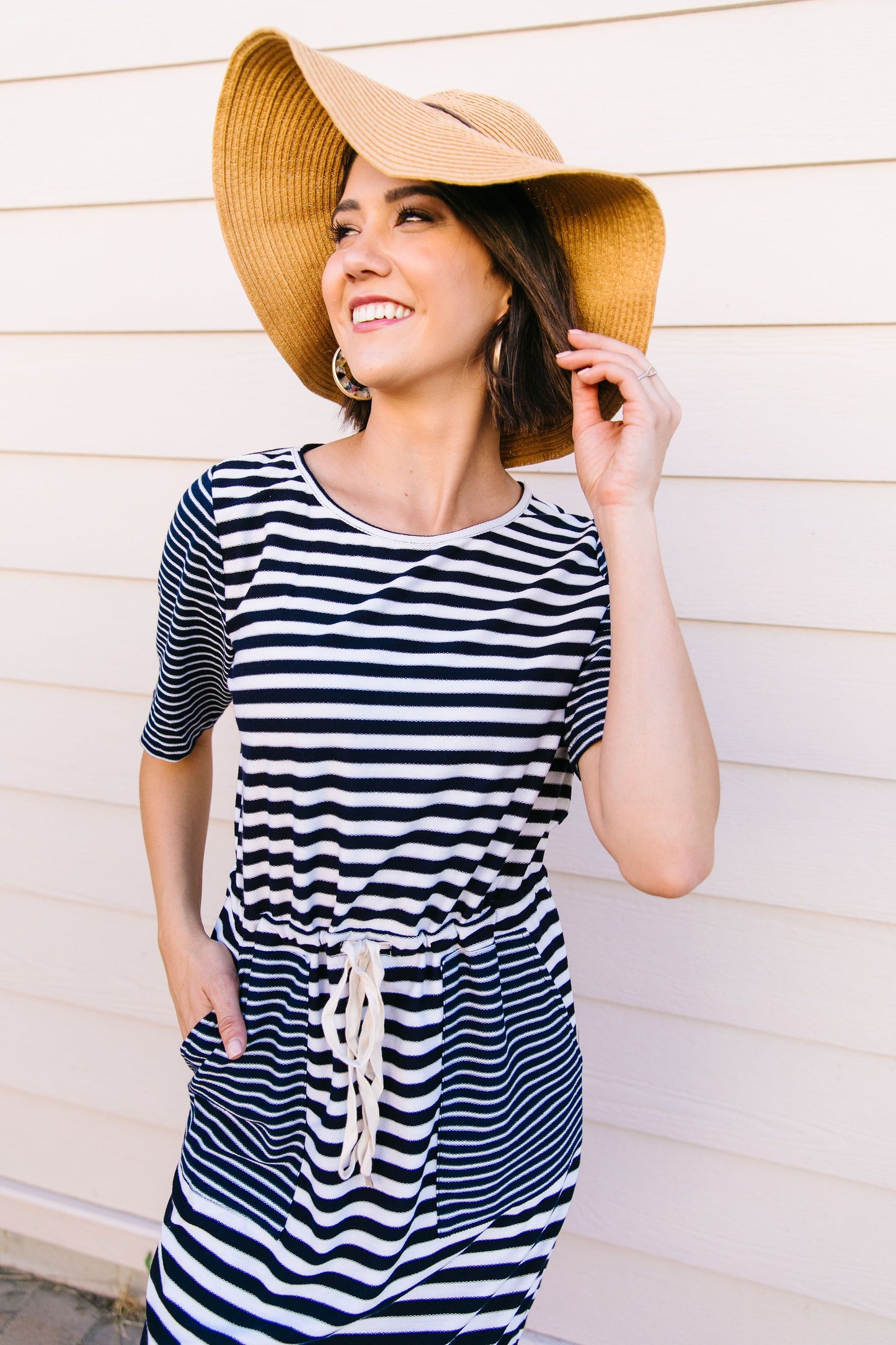 Madeline Striped T-Shirt Dress