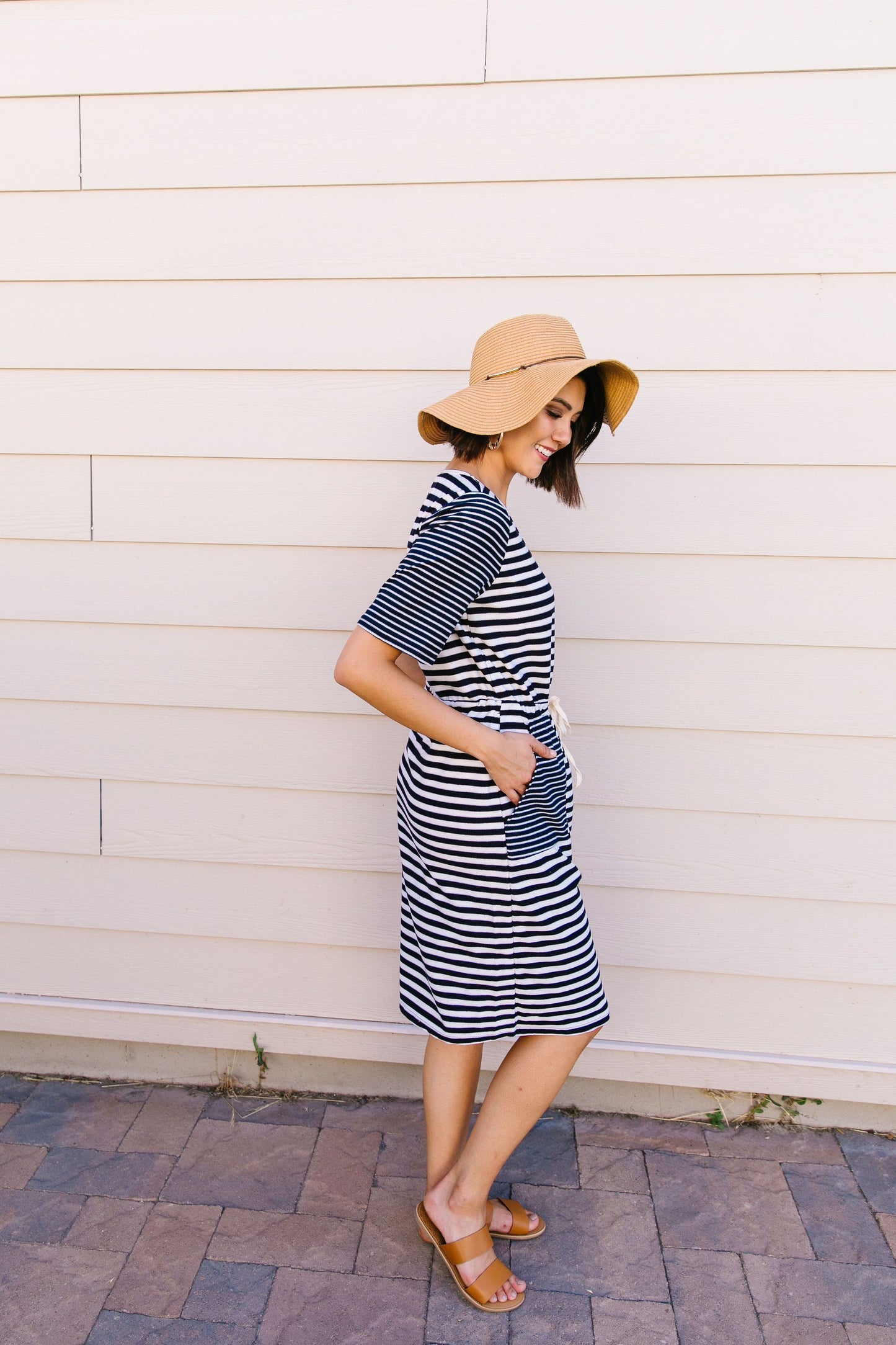 Madeline Striped T-Shirt Dress