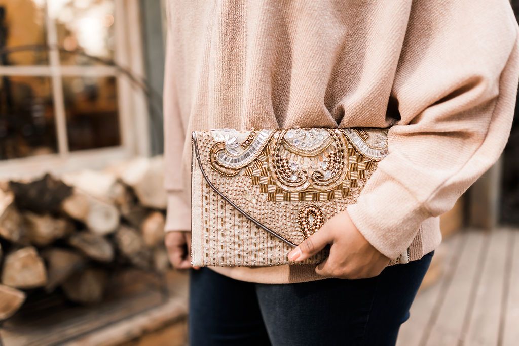 Magnificent V-Neck Top In Taupe