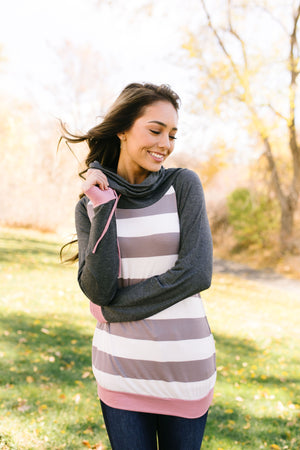 Make A Weekend Out Of It Cowl Neck Top - ALL SALES FINAL