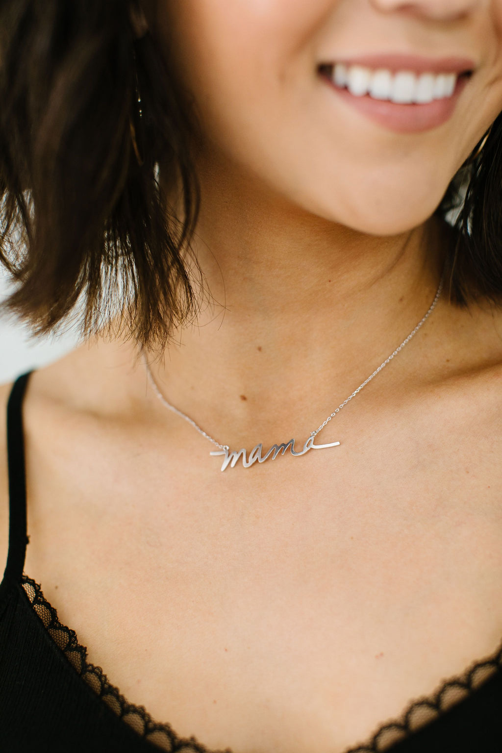 Mama Necklace In Silver