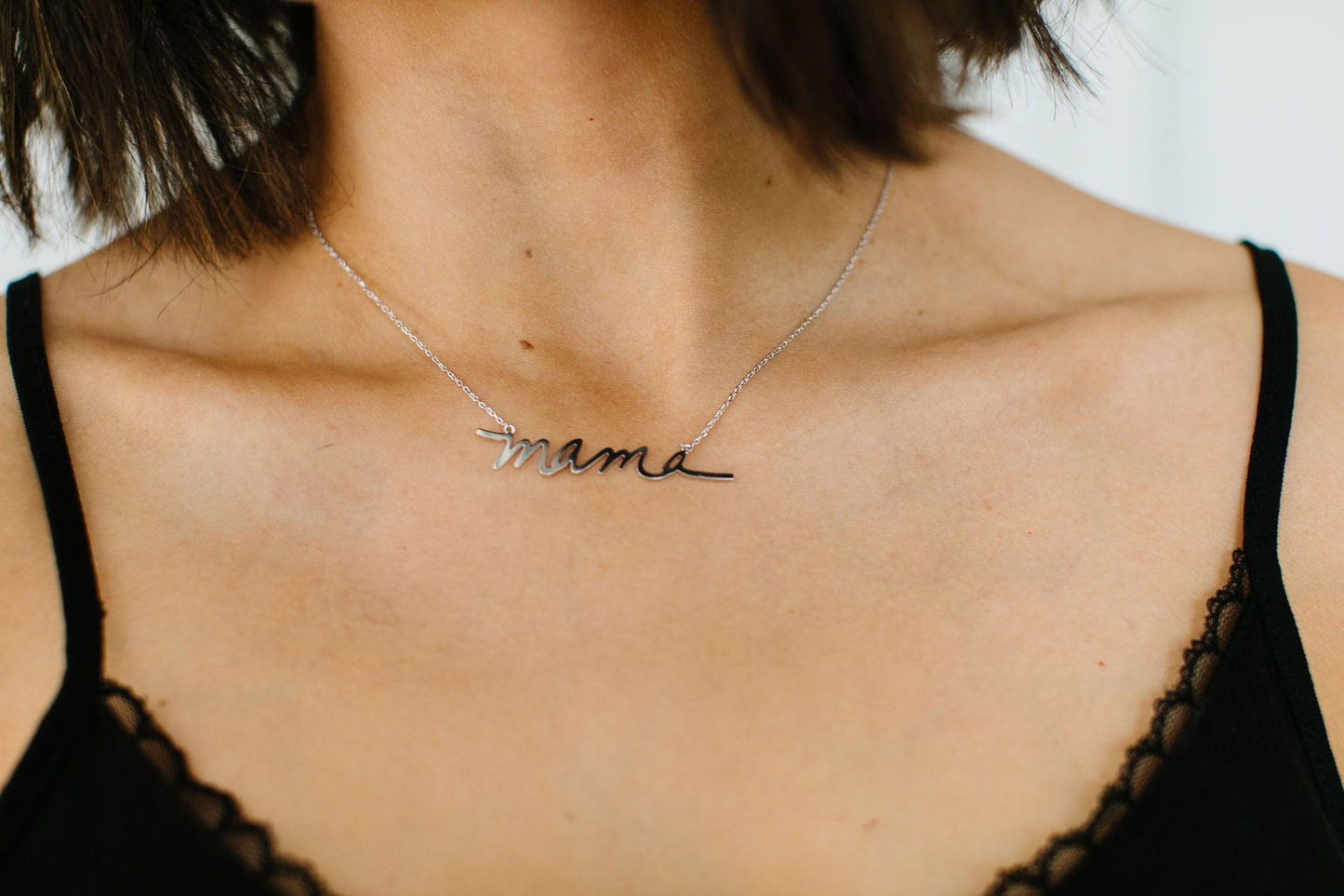 Mama Necklace In Silver