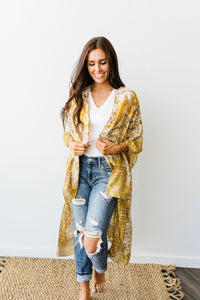 Marvelous Mandala Kimono In Gold