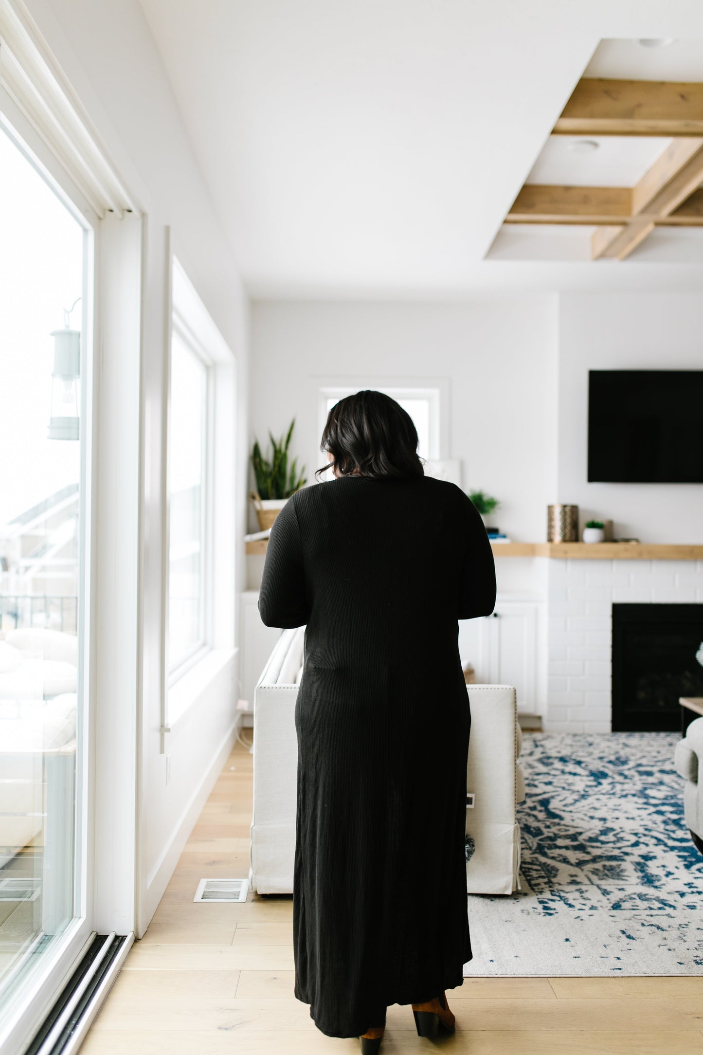 Maxi Cardi In Black