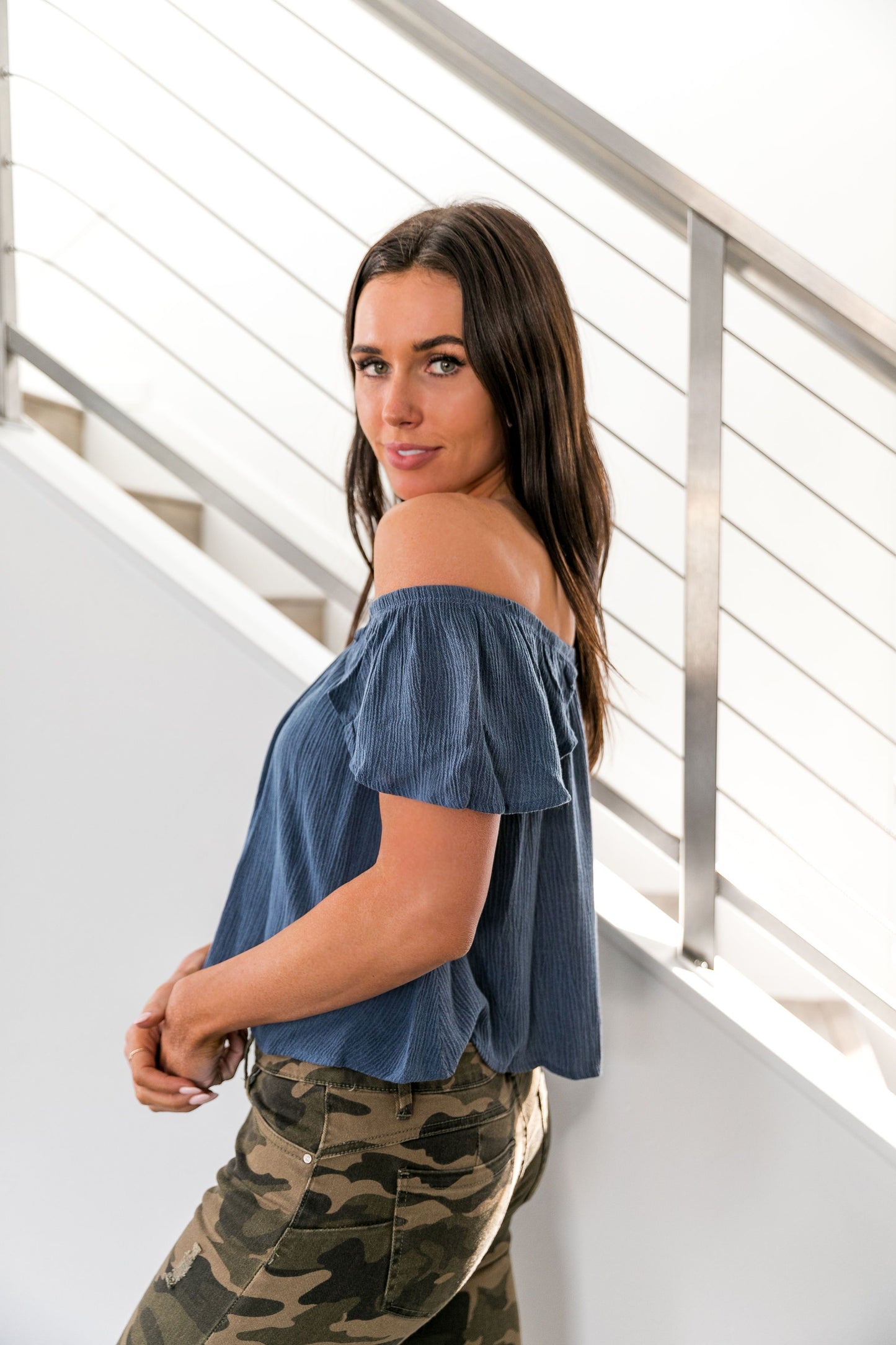 Midnight Magic Off-Shoulder Top - ALL SALES FINAL